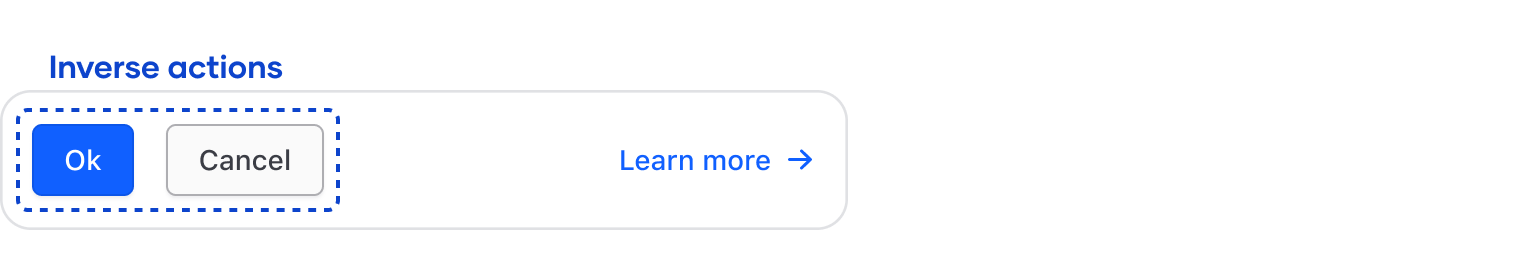 Grouping inverse actions